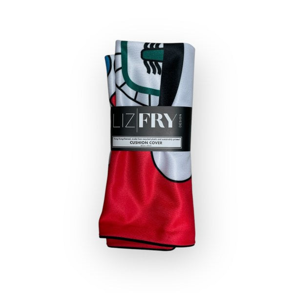 TST Lion Heads Cushion Cover (Double-Sided) – Decorative Homeware, 100% Cotton