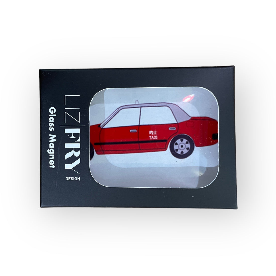 Hong Kong Taxi Glass Magnet