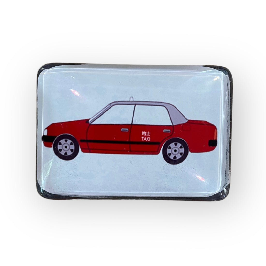 Hong Kong Taxi Glass Magnet