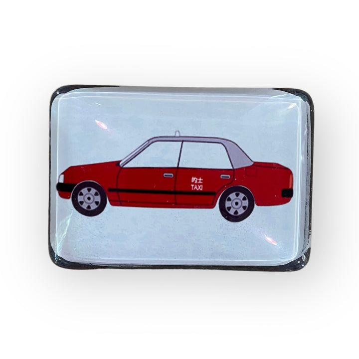Hong Kong Taxi Glass Magnet