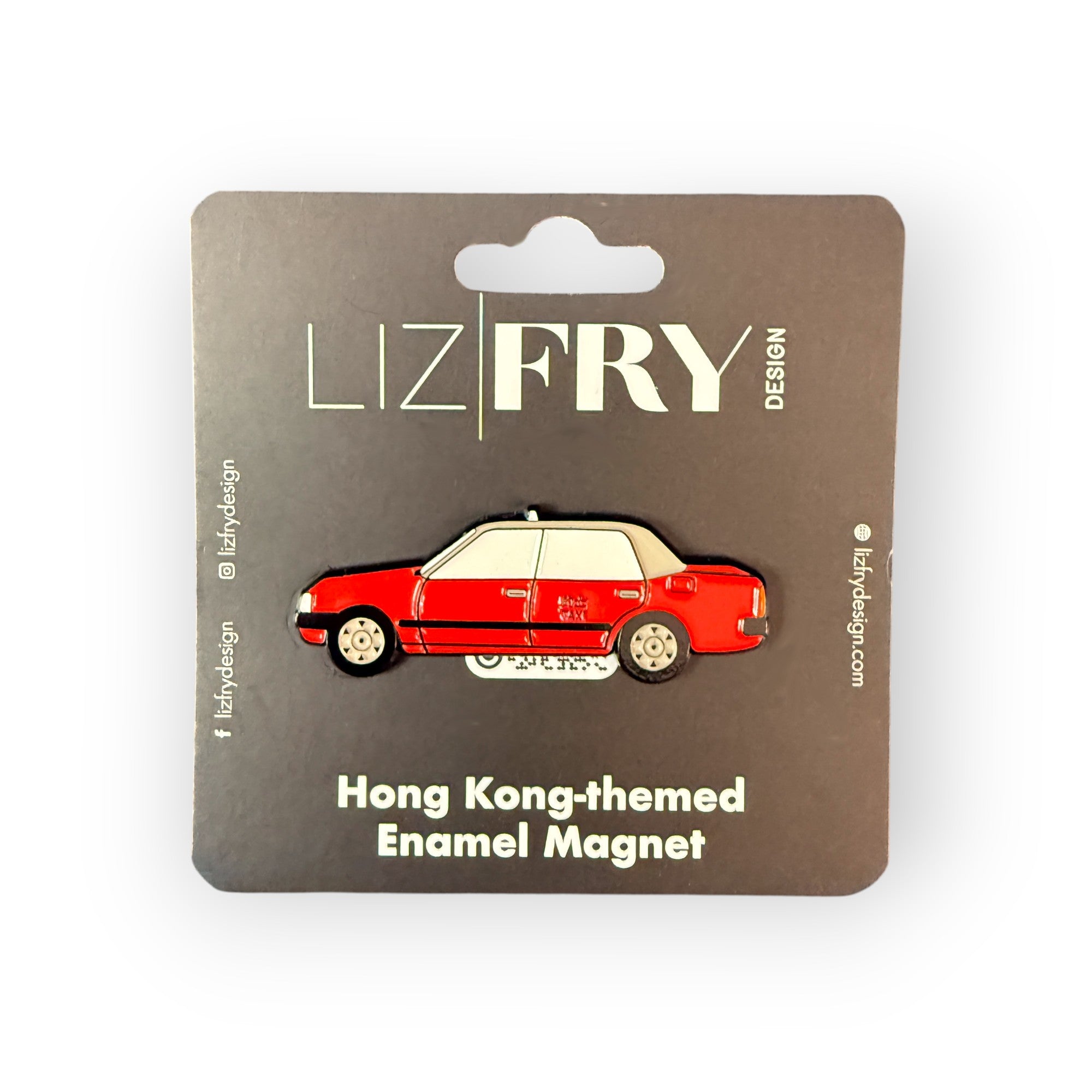 Taxi enamel magnet