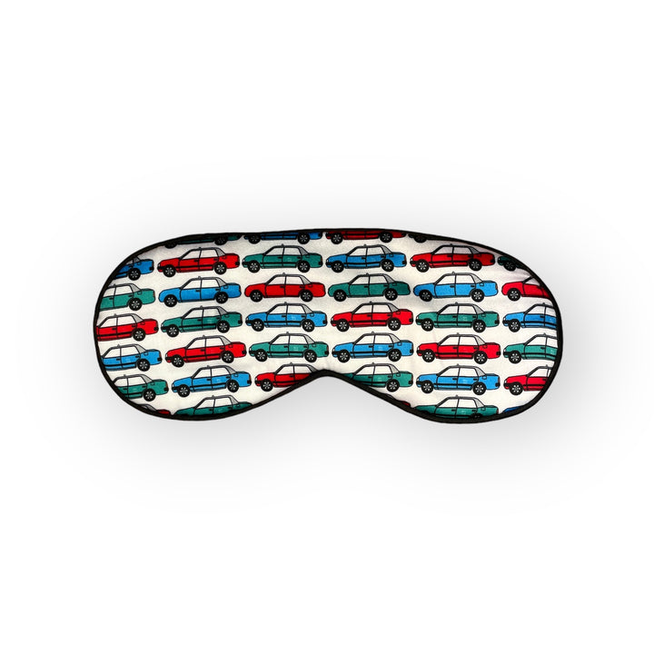 Hong Kong Taxis Print Eye Mask – Soft Cotton Travel Sleep Mask