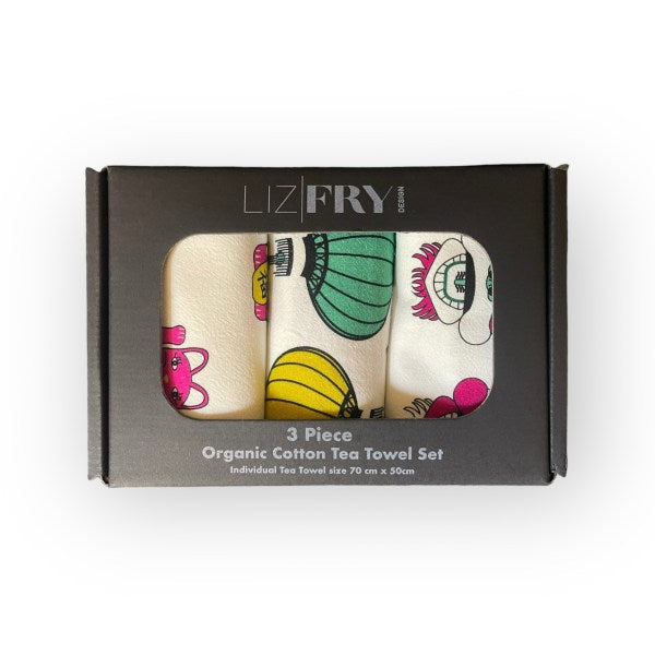 HK Pop Tea Towels – Set of 3 Iconic Prints in Gift Box