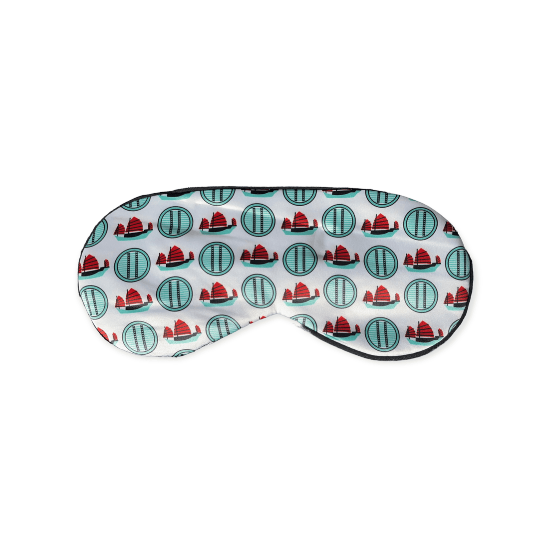 Tseung Kwan O Junk Print Eye Mask – Soft Cotton Travel Sleep Mask