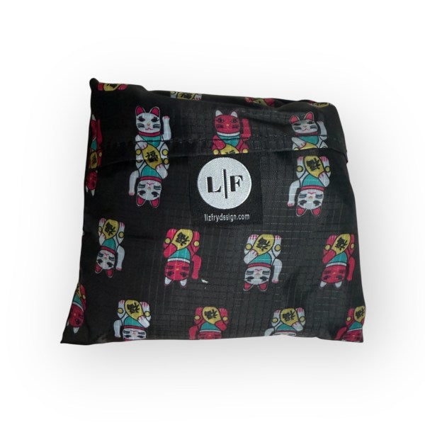 Tung Choi Street Lucky Cats Foldable Backpack | Lightweight & Eco-Friendly