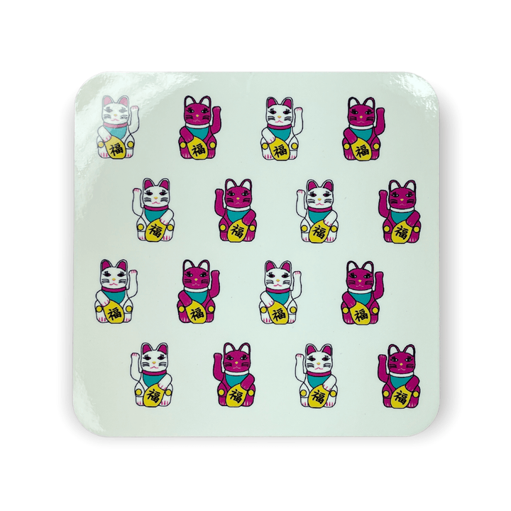 Tung Choi Street Lucky Cats Coaster | Hong Kong Fortune-Inspired Design