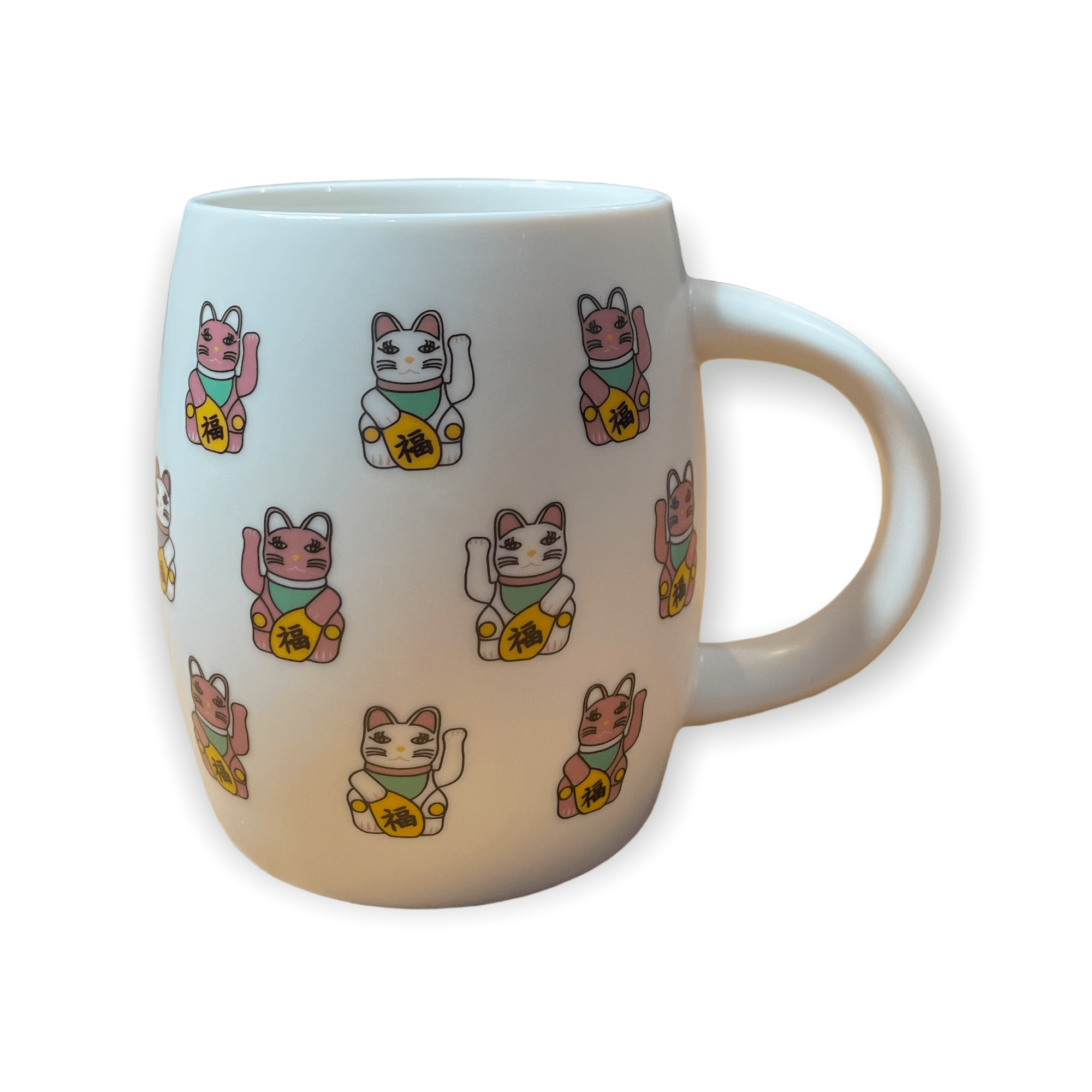 Tung Choi Street Lucky Cats Print Ceramic Mug – Maneki-neko Hong Kong Souvenir