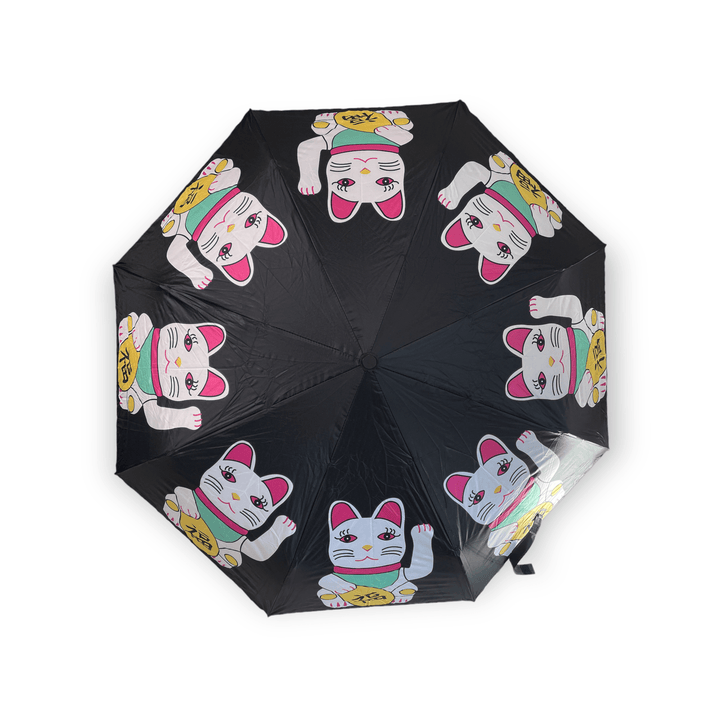 Tung Choi Street Lucky Cats Print Folding Umbrella – Liz Fry Design