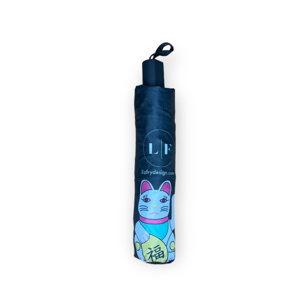Tung Choi Street Lucky Cats Print Folding Umbrella – Liz Fry Design