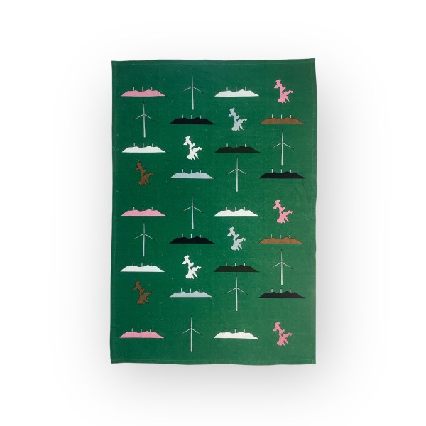 Lamma Island Windmill Print Tea Towel – Hong Kong Kitchen Decor | Liz Fry Design