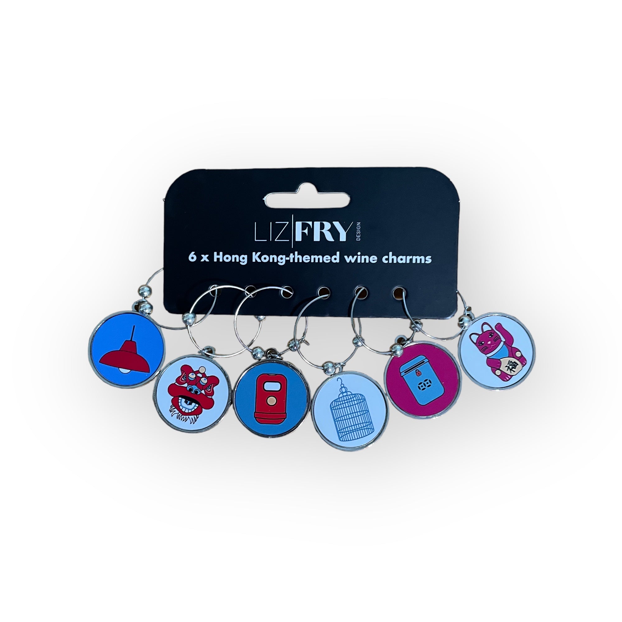 Hong Kong-Themed Wine Charm Set (6 pcs) – Liz Fry Design