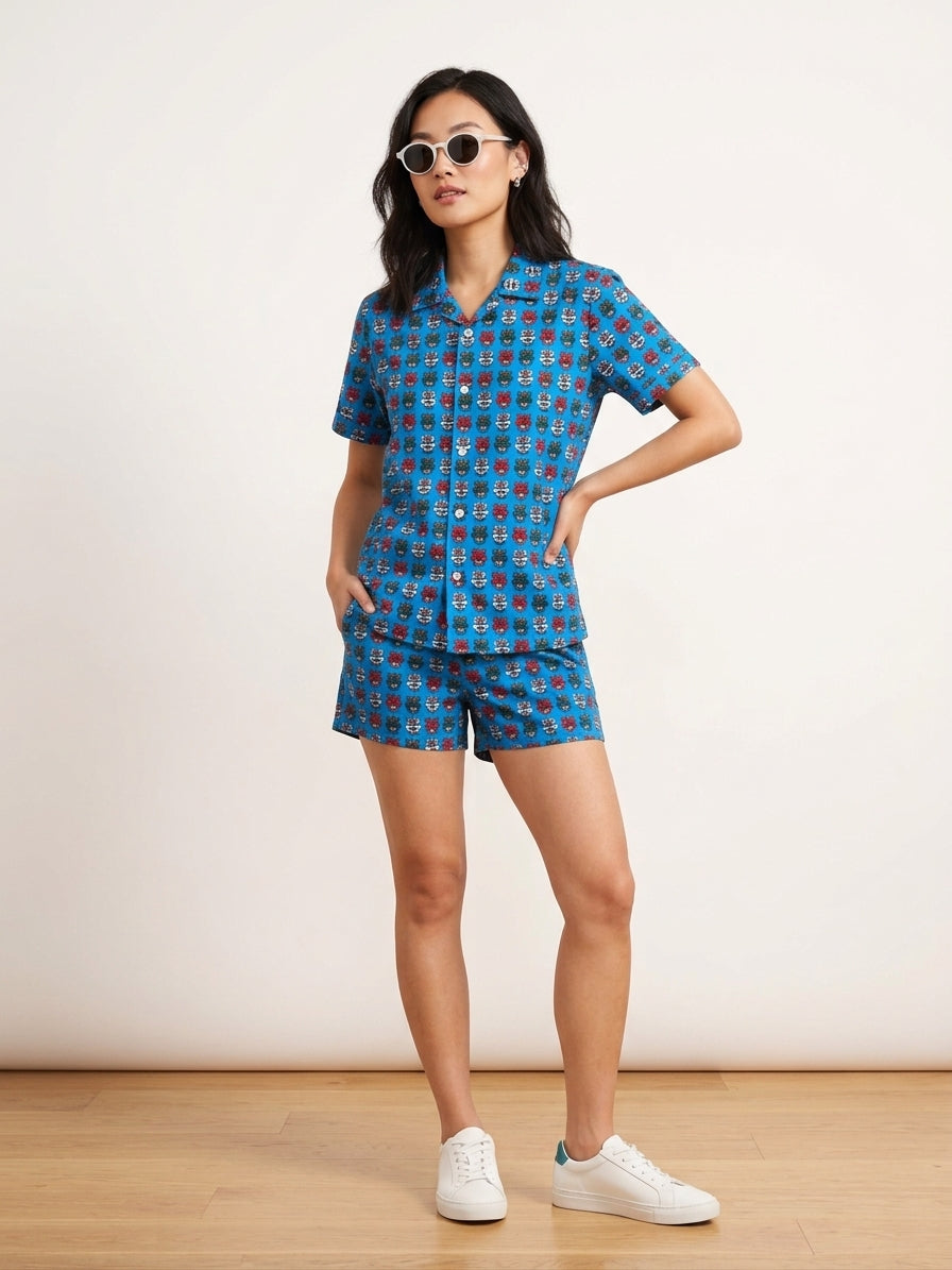 Women’s TST Lions Print Quick-Dry Shirt & Shorts Set