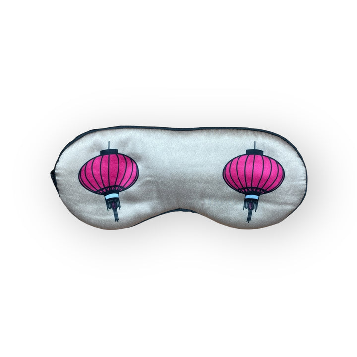 Wong Tai Sin Lanterns Eye Mask – Silver Placement Print Travel Sleep Mask