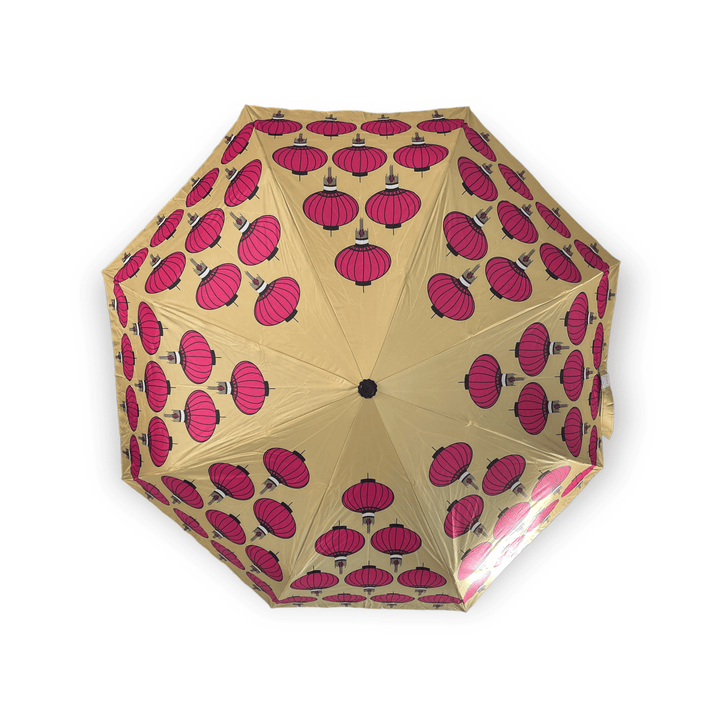 Wong Tai Sin Lanterns Print Folding Umbrella – Liz Fry Design