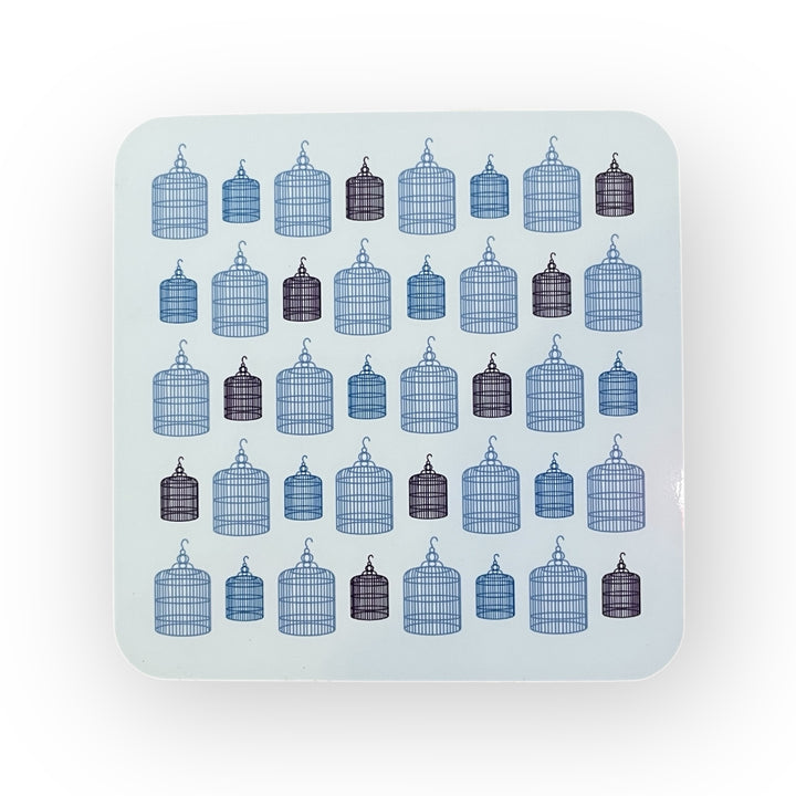 Yuen Po Blue Birdcages Coaster | Hong Kong Heritage Design