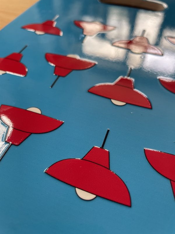 Java Road Lamps Print Embossed Trivet | Hong Kong Kitchenware