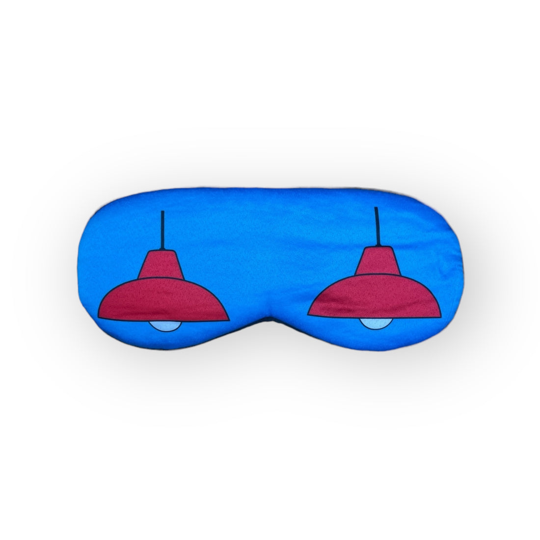 Java Road Lamps Eye Mask – Blue Placement Print Travel Sleep Mask