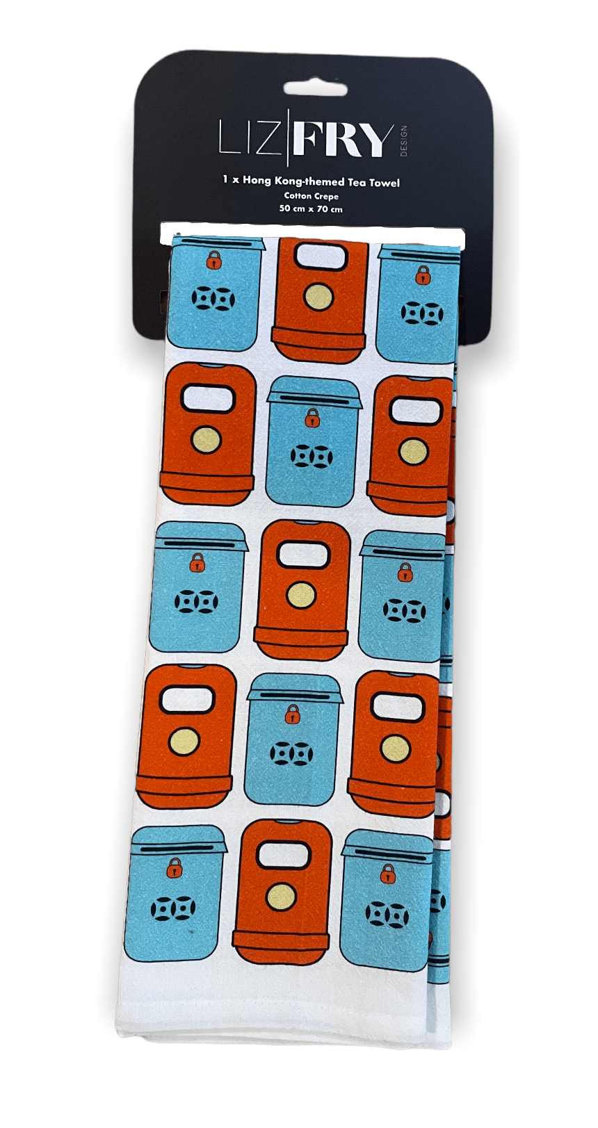Tuen Mun Mailbox & Bins Tea Towel | Hong Kong Cotton Crepe