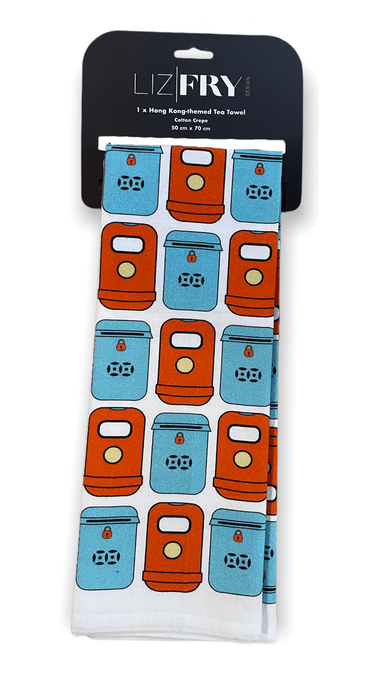 Tuen Mun Mailbox & Bins Tea Towel | Hong Kong Cotton Crepe