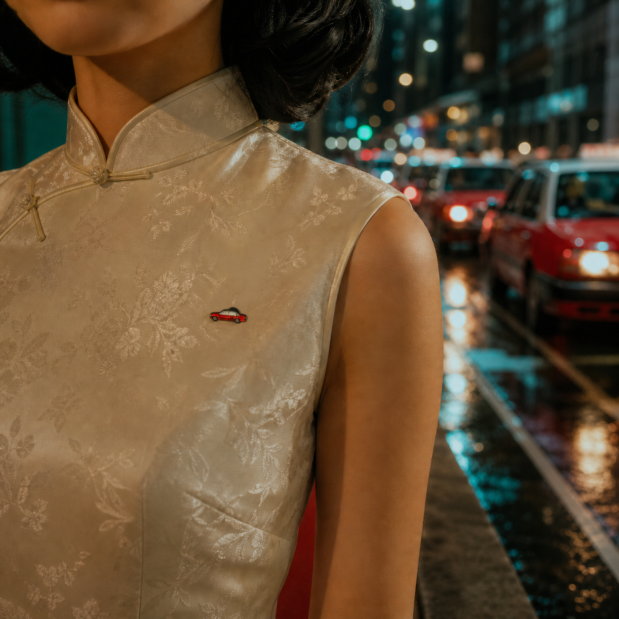 Hong Kong Red Taxi Enamel Pin – 3cm