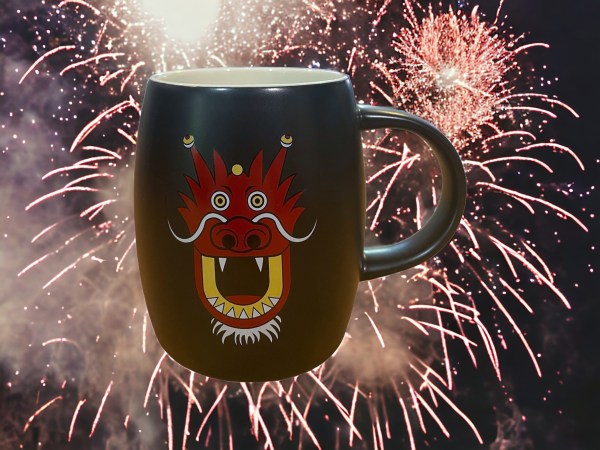 Dragon Head Print Ceramic Mug – Liz Fry Design