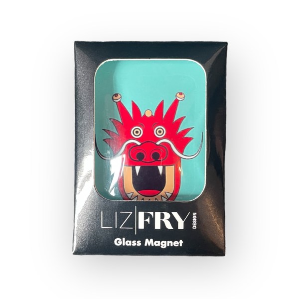 Dragon Head Glass Fridge Magnet | Hong Kong Souvenir