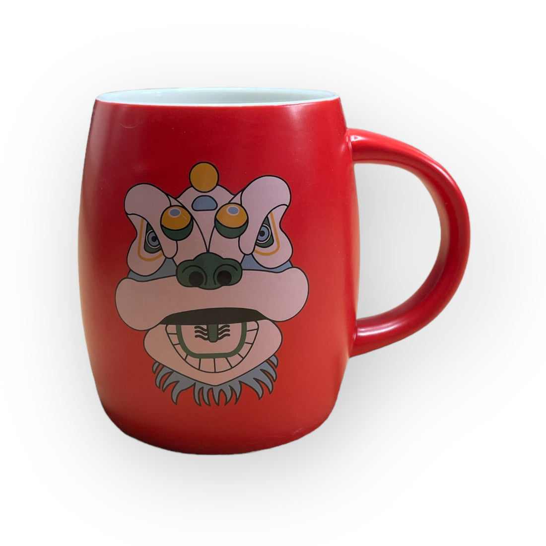 Tsim Sha Tsui Lion Head Print Ceramic Mug – Single Design by Liz Fry Design