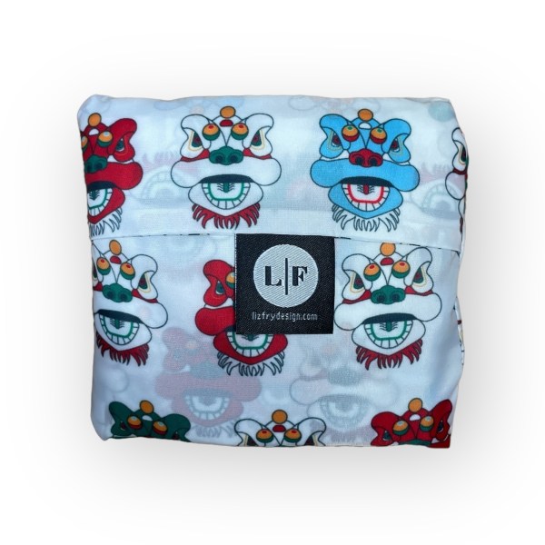 Tsim Sha Tsui Lion Heads Print Foldable Shopping Bag – Eco Reusable Tote